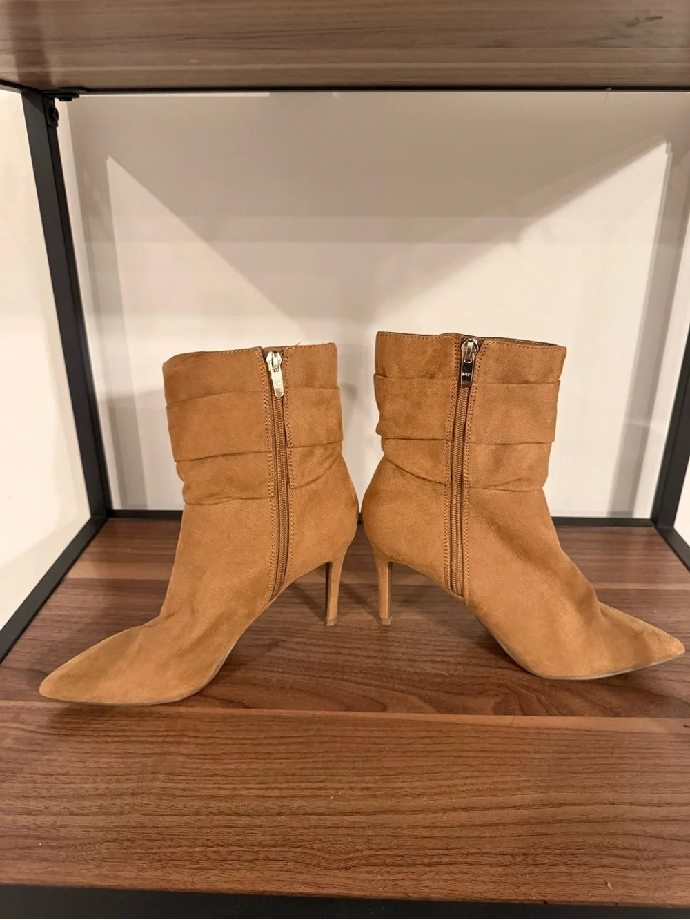 Marc Fisher Suede Pointed Toe Ankle Boots - Brown